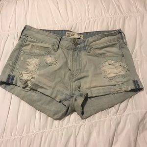 Abercrombie Low Rise Distressed Shorts